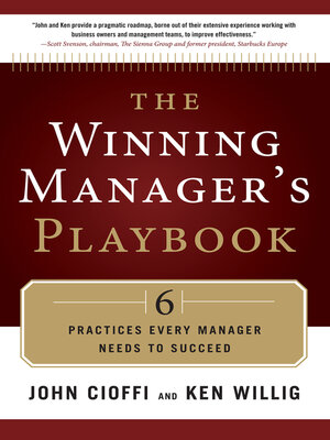 cover image of The Winning Manager's Playbook